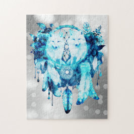 Puzzle Flor azul de hielo Artic Fox Dreamcatcher