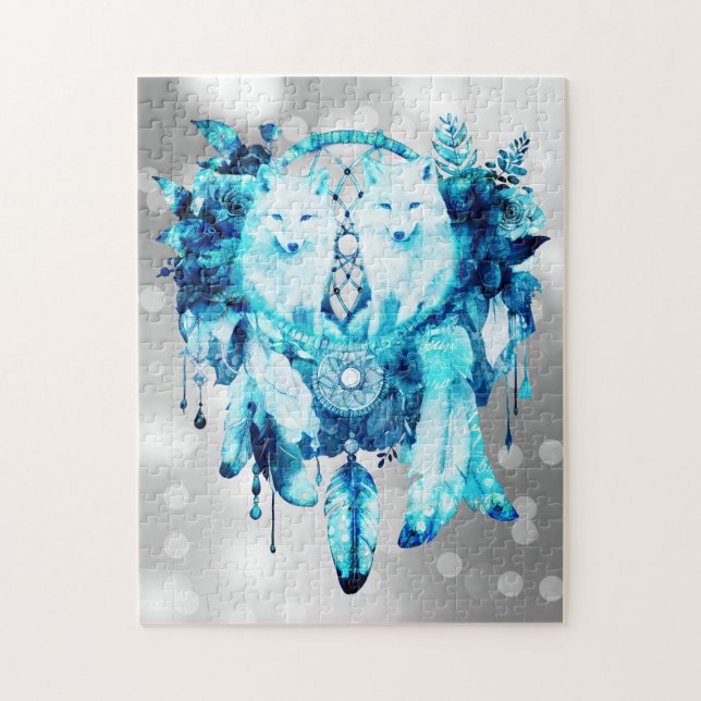 Puzzle Flor azul de hielo Artic Fox Dreamcatcher (Vertical)