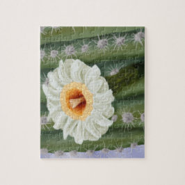 Puzzle Flor blanca de Saguaro Cactus ilustrada