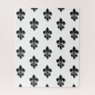 Puzzle Flor blanca y negra de Lis
