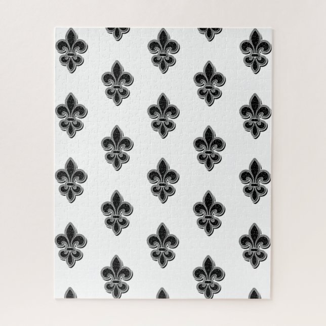 Puzzle Flor blanca y negra de Lis (Vertical)