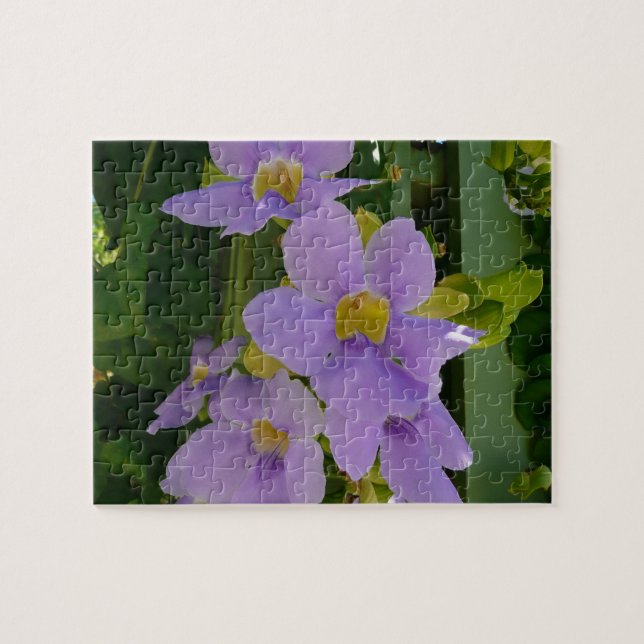 Puzzle Flor cielo Vino Tropical Morado Floral (Horizontal)
