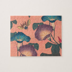 Puzzle Flor de abeja rosa Arte Clásico Hokusai