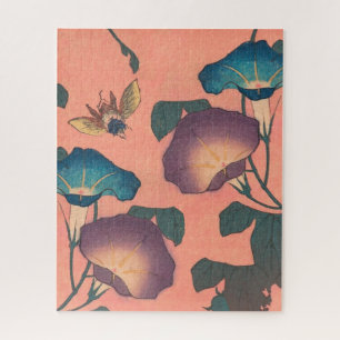 Puzzle Flor de abeja rosa Arte Clásico Hokusai