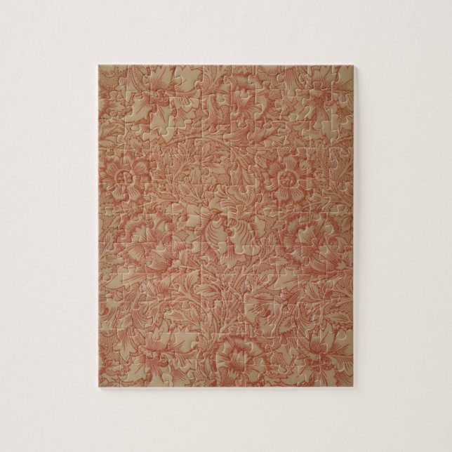 Puzzle Flor de amapola rosa William Morris (Vertical)