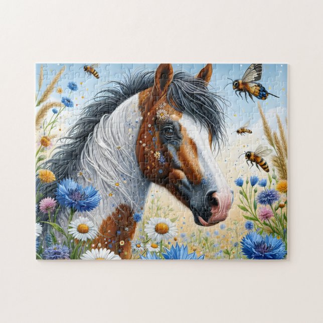 Puzzle Flor de Caballo Blanco (Horizontal)
