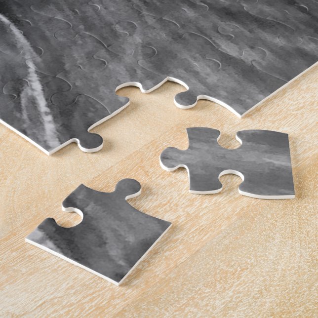 Puzzle Flor de cerdo / negro y blanco / (Lado)