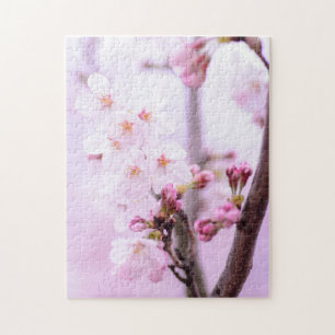 Puzzle Flor de cerezo Japón bonito rosa floral único