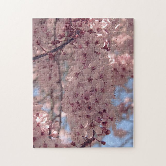 Puzzle Flor de cerezo Japón bonito rosa floral único Jig (Vertical)