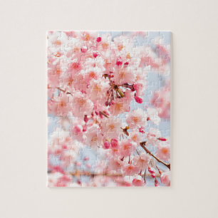 Puzzle Flor de cerezo japonesa rosada hermosa Sakura