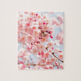 Puzzle Flor de cerezo japonesa rosada hermosa Sakura