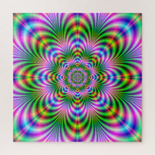 Puzzle Flor de estrella en Neon