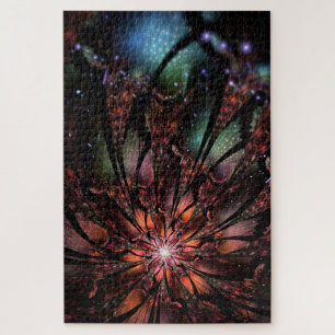 Puzzle Flor de fantasía fractal suave y delicada