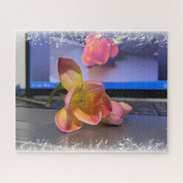 Puzzle Flor de Freesia en el teclado (Horizontal)
