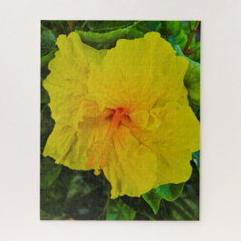 Puzzle Flor de Hibisco Amarillo Preciosa