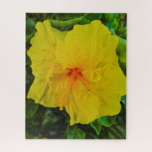 Puzzle Flor de Hibisco Amarillo Preciosa (Vertical)