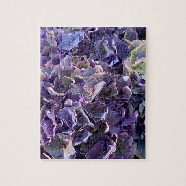 Puzzle Flor de Hidrangea Púrpura Foto Original Única (Vertical)