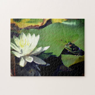 Puzzle Flor De Lirio De Rana Y Agua De Lotus