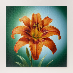 Puzzle Flor de lirio naranja vibrante en flor