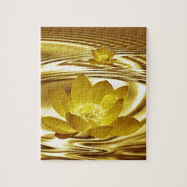 Puzzle Flor de loto dorado (Vertical)