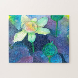 Puzzle Flor de Lotus acuarela