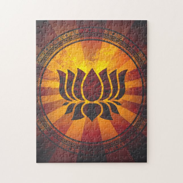 Puzzle Flor de Lotus del vintage (Vertical)