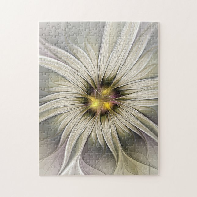 Puzzle Flor de marfil grande, abstracto arte fractal mode (Vertical)