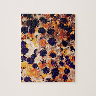 Puzzle Flor de margarita amarilla estampado floral arte d