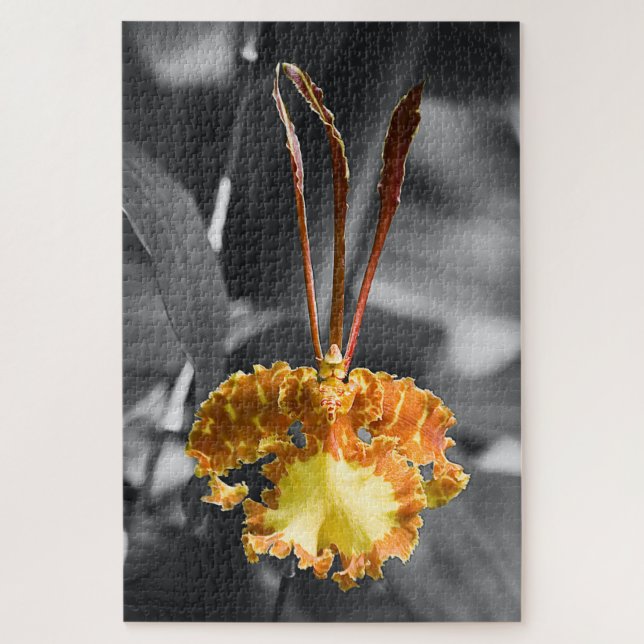 Puzzle Flor de orquídea de mariposa amarilla (Vertical)