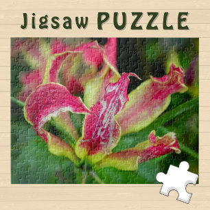 Puzzle Flor de orquídea roja floreciendo Foto estética - 