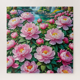 Puzzle Flor de peonías rosadas