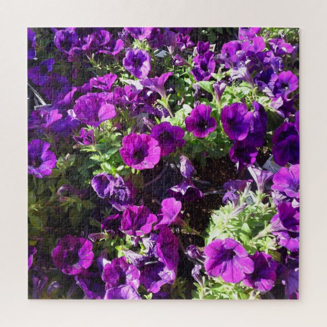Puzzle Flor de Petunia púrpura (Vertical)