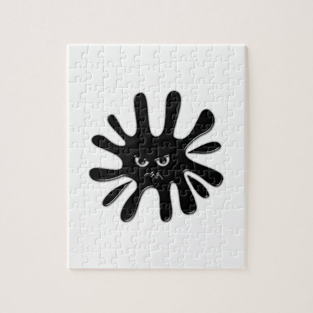 Puzzle Flor de pintura negra furiosa (Vertical)