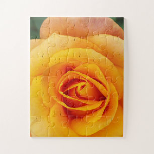 Puzzle flor de rosa amarillo