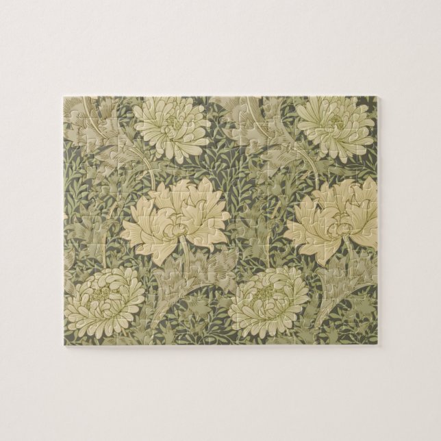 Puzzle Flor de Salvia de Crisantemo de William Morris (Horizontal)