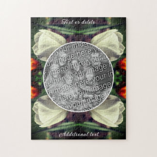 Puzzle Flor de tulipán blanco personalizada Añadir su pro