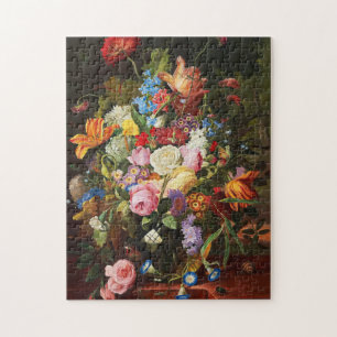 Puzzle Flor De Vida De Rosas, Tulipanes Y Carnación