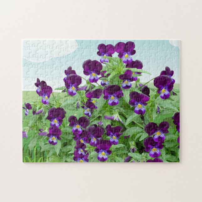 Puzzle Flor de Violeta Morada (Horizontal)