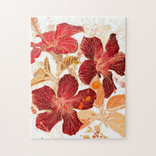 Puzzle Flor del hibisco - pintura 2 de la acuarela