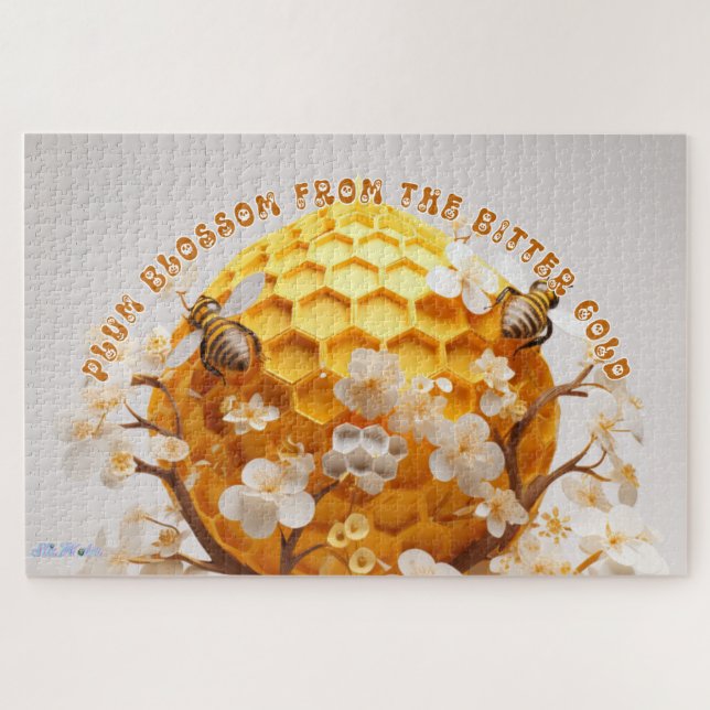 Puzzle flor difícil de ciruela (Horizontal)