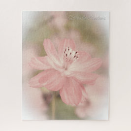 Puzzle Flor en colores pastel rosada suave