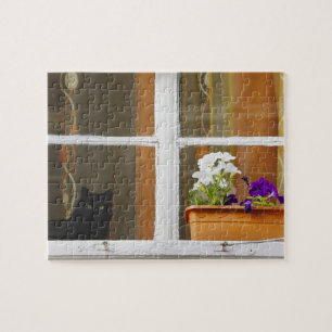 Puzzle Flor en la ventana, Sighisoara, Rumania