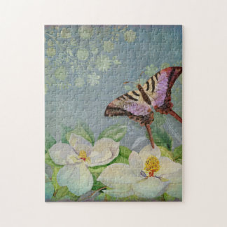 Puzzle Flor floral moderno de la flor de la magnolia de