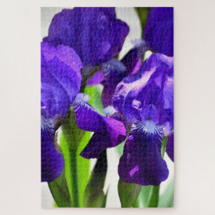 Puzzle Flor iris de iris de iris morado