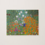 Puzzle flor jardín klimt gustav cottage<br><div class="desc">Una obra de arte clásica de Gustav Klimt,  Cottage Garden,  Bauergarten,  1907,  es un acercamiento a un jardín de flores,  un cuadro de flores de colores.</div>