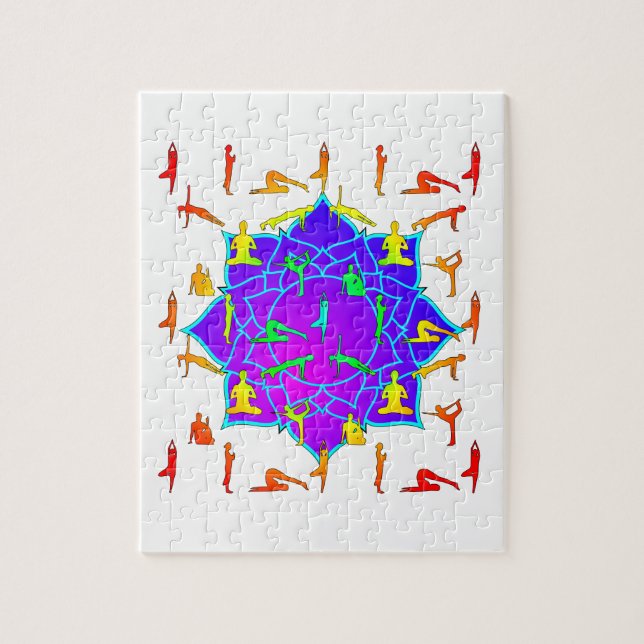 Puzzle Flor Lotus Con Polos De Yoga (Vertical)