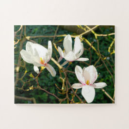 Puzzle Flor magnolia blanca