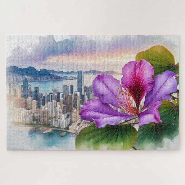 Puzzle Flor nacional Bauhinia (Hong Kong) | (Horizontal)