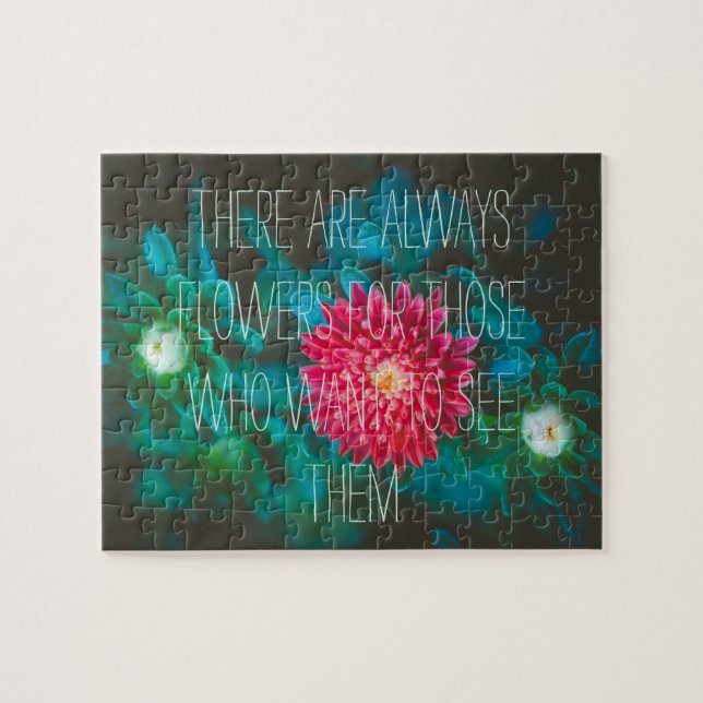 Puzzle Flor roja (Horizontal)