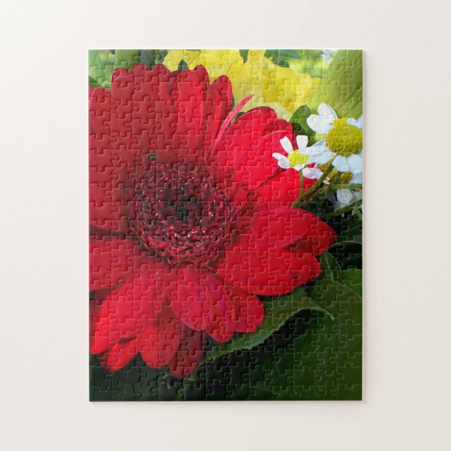 Puzzle flor roja (Vertical)